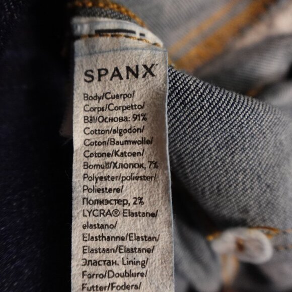 Spanx SPANXshape Original EveryWear Flare Jeans Women's small Petite Blue Denim - Picture 12 of 13